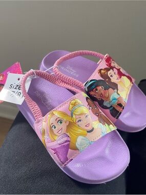 Disney Kids Purple and Pink Princess Slide Sandals